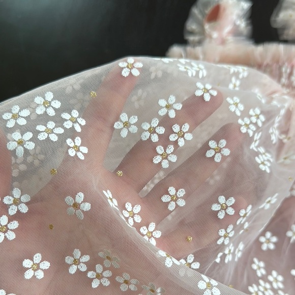 Pink Floral Kids Formal Dress - Picture 4 of 6